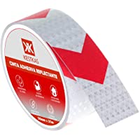 Cinta Adhesiva Reflectante 50mm x 25m KESTKAS - Resistente - Alta Visibilidad - Seguridad - Señalización - Fijación…